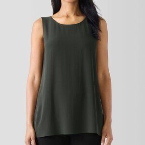 Elegant Eileen Fisher Sage Green Silk Tunic Size XS